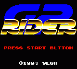 GP Rider title screen for Sega Game Gear
